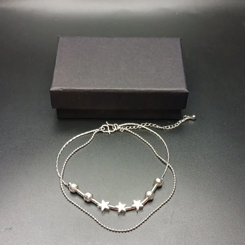 Anklet/Bracelet‎ Silver Stars New In Box